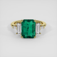 2.71 Ct. Emerald Ring, 18K Yellow Gold 1