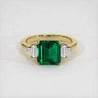 2.98 Ct. Emerald Ring, 18K Yellow Gold 1