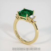 2.98 Ct. Emerald Ring, 18K Yellow Gold 2