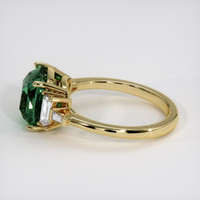 4.51 Ct. Bluish Green Sapphire Ring, 18K Yellow Gold 4