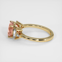 3.59 Ct. Padparadscha Sapphire Ring, 18K Yellow Gold 4