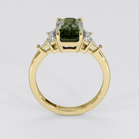4.07 Ct. Green Sapphire Ring, 18K Yellow Gold 3