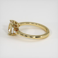 1.68 Ct. Peach Sapphire Ring, 18K Yellow Gold 4