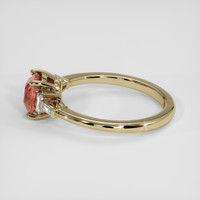 1.22 Ct. Padparadscha Sapphire Ring, 18K Yellow Gold 4