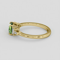 1.23 Ct. Yellowish Green Sapphire Ring, 18K Yellow Gold 4