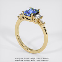 2.02 Ct. Bi Color Sapphire Ring, 18K Yellow Gold 2