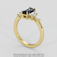 0.89 Ct. Bi Color Sapphire Ring, 18K Yellow Gold 2
