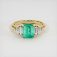 1.72 Ct. Emerald Ring, 18K Yellow Gold 1