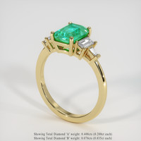 1.72 Ct. Emerald Ring, 18K Yellow Gold 2