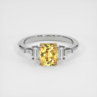 1.65 Ct. Yellow Sapphire Ring, 18K Yellow & White 1