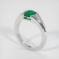 1.15 Ct. Emerald Ring, Platinum 950 2