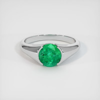 1.51 Ct. Emerald Ring, Platinum 950 1