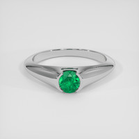 0.43 Ct. Emerald Ring, Platinum 950 1