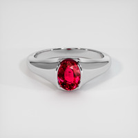 1.44 Ct. Ruby Ring, Platinum 950 1