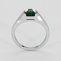 2.11 Ct. Bluish Green Sapphire Ring, Silver 3