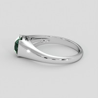 2.11 Ct. Bluish Green Sapphire Ring, Silver 4