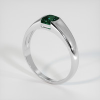 0.75 Ct. Bluish Green Sapphire Ring, 10K White Gold 2