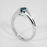 0.59 Ct. Bluish Green Sapphire Ring, 10K White Gold 2