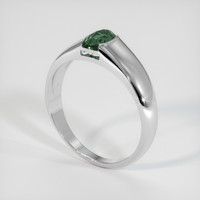 0.62 Ct. Bluish Green Sapphire Ring, 10K White Gold 2