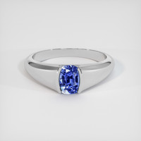 1.24 Ct. Blue Sapphire Ring, 14K White Gold 1