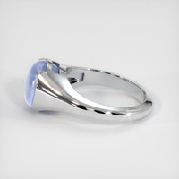 6.27 Ct. Greyish Blue Sapphire Ring, 14K White Gold 4