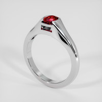 0.79 Ct. Ruby Ring, 14K White Gold 2