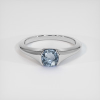 1.09 Ct. Bluish Grey Sapphire Ring, 14K White Gold 1