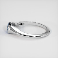 1.09 Ct. Bluish Grey Sapphire Ring, 14K White Gold 4