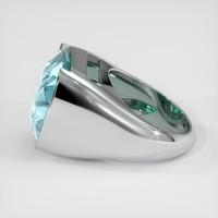 14.58 Ct. Blue Aquamarine Ring, 18K White Gold 4