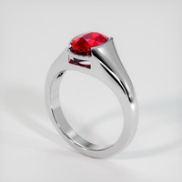 1.78 Ct. Ruby Ring, 18K White Gold 2