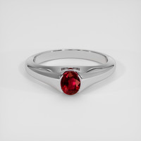 0.79 Ct. Ruby Ring, 18K White Gold 1