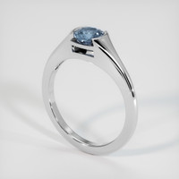 1.09 Ct. Bluish Grey Sapphire Ring, 18K White Gold 2