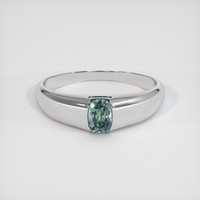 0.52 Ct. Sapphire Ring, 18K White Gold 1