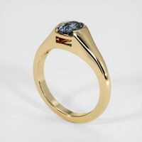 0.78 Ct. Blue Sapphire Ring, 10K Yellow Gold 2