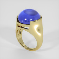 26.26 Ct. Blue Sapphire Ring, 14K Yellow Gold 2