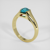 1.55 Ct. Bluish Green Grandidierite Ring, 14K Yellow Gold 2