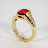 2.13 Ct. Ruby Ring, 14K Yellow Gold 2