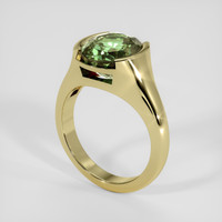 5.40 Ct. Bluish Green Sapphire Ring, 14K Yellow Gold 2