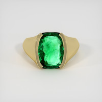 6.79 Ct. Emerald Ring, 18K Yellow Gold 1
