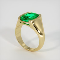 6.79 Ct. Emerald Ring, 18K Yellow Gold 2