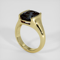 4.94 Ct. Greyish Blue Spinel Ring, 18K Yellow Gold 2
