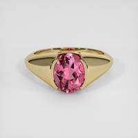 2.66 Ct. Pink Tourmaline Ring, 18K Yellow Gold 1