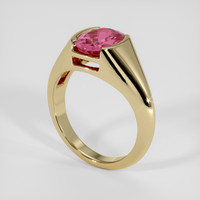 2.66 Ct. Pink Tourmaline Ring, 18K Yellow Gold 2