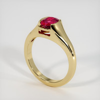 1.21 Ct. Ruby Ring, 18K Yellow Gold 2