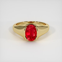 2.13 Ct. Ruby Ring, 18K Yellow Gold 1