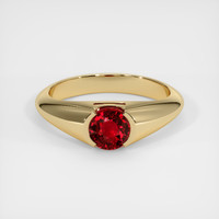 1.11 Ct. Ruby Ring, 18K Yellow Gold 1