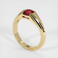 1.11 Ct. Ruby Ring, 18K Yellow Gold 2