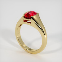 1.78 Ct. Ruby Ring, 18K Yellow Gold 2