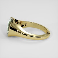 5.40 Ct. Bluish Green Sapphire Ring, 18K Yellow Gold 4