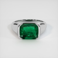 3.29 Ct. Emerald Ring, Platinum 950 1